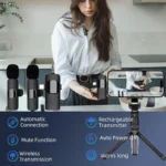 Mini Wireless Lavalier Microphone USB C Noise Cancellation Lapel Mic for iPhone 17/16/15 Video Recording Vlog - Image 2