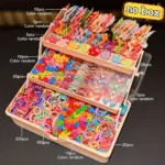 555pcs Girls Hair Accessories Set Colorful Butterfly Fashion Hair Clips Ties Elastic Bands for Daily Ponytail Fixation - Image 3
