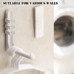 3pcs No Drill Magnetic Remote Holder - Wall Mount for TV/AC/DVD Remotes, White Space-Saving Design - Image 5