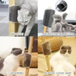 Massage Pet Cat Brush Corner Scrape Hair Removal Beauty Clean Corner Brush Removable Scratcher Comb for Kitten Cat - Image 2