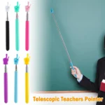 Retractable Teacher Pointer Finger Design StainlessSteel Telescopic School Teaching Pointer Stick Teacher Supplies for Classroom - Image 2