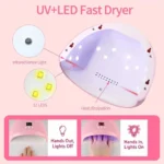 LINMANDA Professional USB Electric Nail Drill Polish File Kit with UV LED Nail Lamp Gel Manicure Dryer Lamp Acrylic Starter Set - Image 4
