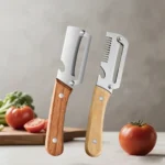 Kitchen Peeler Stainless Steel Vegetable Peeler with Wooden Handle for Peeling and Slicing Fruits and Vegetables Kitchen Tool - Image 10