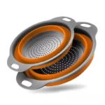 Silicone Folding Drain Basket Fruit Vegetable Washing Basket Foldable Strainer Colander Collapsible Drainer Kitchen Storage Tool - Image 7