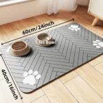 Pet Feeding Mat-Absorbent Pet Placemat Rubber Backing Quick Dry Water Mat for Dog Cat for Food and Water Bowl with Waterproof - Image 10