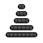 Silicone USB Cable Organizer USB Charging Cable Winder Desktop Tidy Management Clips Cable Holder For Mouse earphone Accessories - Image 17