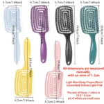 WANMEI Volumizing Detangling Hair Massage comb Hair Massage Comb with Hollowed-Out Design hair styling tools for real hair wigs - Image 6