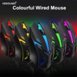 E-Sports USB Wired Mouse Colorful LED Gaming Mouse 5000 DPI Wired Mice Optical Wired Gamer Mouse For Desktop Laptop PC Computer - Image 6