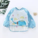 Waterproof EVA Full Sleeve Baby Bibs Children Apron Long Sleeve Feeding Smock Kids Eating Breastplate Infant Scarf Clothing - Image 14
