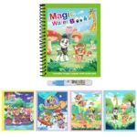 1pc Reusable Water Drawing Book Magic Water Book Mess-Free Magic Painting Pad with Refillable Water Pen Learning Education Toy - Image 13