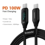 Toocki 100W Type C to Type C Cable PD Fast Charging Charger USB C to USB C Display Cable For Macbook iPad Data Cord Wire - Image 10