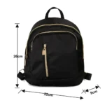 Women's Multi-Function Fashion Girl Nylon Daypack Travel Cute Mini Backpack Men Shoulder Bag Black Purse Hot - Image 6