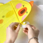 QWZ New Cartoon Duck Baby Bathroom Mesh Bag Sucker Design For Bath Toys Kids Animal Shapes Cloth Sand Toys Storage Net Bag - Image 5