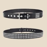 Fashion New Square Bead Rivet Belt Metal Pyramid Belt Men and Women Punk Hardware Jeans Belt Y2K Belt Designer Belt Women's Belt - Image 5