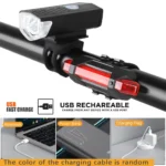 USB Rechargeable Bike Light Front Light Red Taillight Easy to Install 3 Modes Bicycle Accessories for the Bicycle - Image 5
