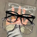 1/2/3 Pairs of Universal Fashion Glasses, Square-Framed Glasses, Fashionable Campus Style, Clear Black Frame, Back to School - Image 5
