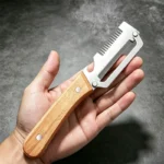 Kitchen Peeler Stainless Steel Vegetable Peeler with Wooden Handle for Peeling and Slicing Fruits and Vegetables Kitchen Tool - Image 2
