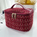 2026 New Women's Bag Knitted Style Makeup Bag Portable Portable Portable Makeup Bag Fashionable Large Storage Bag BX100 - Image 7
