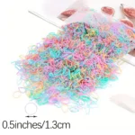 500/1000/2000pcs Girls Colourful Disposable Rubber Band Hair Ties Headband Children Ponytail Holder Bands Kids Hair Accessories - Image 6
