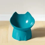 1pc WhiskerWare Elevated Cat Bowl, Anti-Tip Plastic Raised Pet Feeding Dish with Tilted Edge, Neck Protection Kitty Food - Image 9
