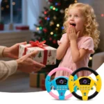 Eletric Steering Wheel Toy with Light Sound for Baby Kids Educational Portable Simulated Driving Steering Wheel Vocal ToysToys - Image 5