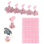 Nail Stand Set for Press On Nail Display Practice Art Magnetic Fake Nail Holder for Painting NailsStand with Reusable Putty Clay - Image 14