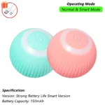 iLMH 1/2 PCS Cat Interactive Ball Toy Automatic Rolling Ball Faux Tail Rechargeable Smart Pet Electric Toy Pet Toy Imitate Mouse - Image 7