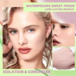 Qibest Three Color Press Release Cream Concealer Isolate Makeup Facial Base Brightening Cream Liquid Concealer Face Primer - Image 2