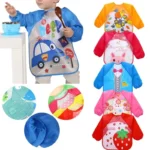 Waterproof EVA Full Sleeve Baby Bibs Children Apron Long Sleeve Feeding Smock Kids Eating Breastplate Infant Scarf Clothing - Image 4