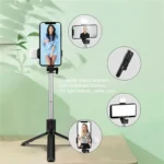Phone Selfie Stick Tripod Bluetooth Remote Wireless Selfi Stick Phone Holder With Beauty LED Fill Light For Phone Live Streaming - Image 6