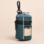 New Corduroy Dog Poop Bag Dispenser Multi-color Zipper Waste Bag Holder Hangable Walking Use Poop Bag Organizer Pet Supplies - Image 6