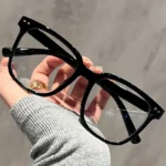 1/2/3 Pairs of Universal Fashion Glasses, Square-Framed Glasses, Fashionable Campus Style, Clear Black Frame, Back to School - Image 4