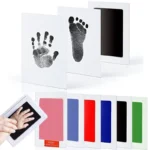 Safe Non-toxic Baby Footprints Handprint No Touch Skin Inkless Ink Pads Kits for 0-10 Months Newborn Pet Dog Footprint Souvenir - Image 3