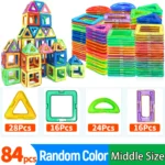 Magnetic Building Blocks DIY Magnets Toys medium size STEM Toys Construction Toys Learning Educational Magnet Toys - Image 12