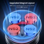 TOPK Magnetic Car Phone Mount, N52 Strong Magnet Dashboard Windshield Suction Cup Car Phone Holder Adjustable Telescopic Arm - Image 4