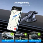 TOPK Magnetic Car Phone Mount, N52 Strong Magnet Dashboard Windshield Suction Cup Car Phone Holder Adjustable Telescopic Arm - Image 3