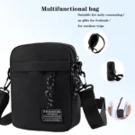 Men's bag, available in single shoulder or cross-body design, suitable for daily use during school. Made of nylon material. - Image 9