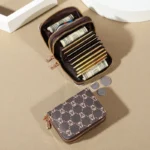 Chic Vintage Zippered Card Holder Wallet for Women - Secure Multi-Card Slots, Fashionable Faux Leather with Coin PurseLuxurious - Image 6