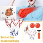 Indoor Basketball Hoop Sports Fan Backboards For Kids Boys Girls Door Room Suction Cup Basketball Hoop Mini Hoop With 2 Ball Toy - Image 2