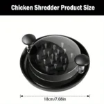 Upgraded Chicken Shredder with Transparent Cover: Large Anti-Slip Rotating Tool for Chopping Chicken, Beef, Cabbage,Vegetables - Image 2