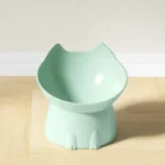 1pc WhiskerWare Elevated Cat Bowl, Anti-Tip Plastic Raised Pet Feeding Dish with Tilted Edge, Neck Protection Kitty Food - Image 8
