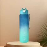Sports Water Bottle with Time-Tracking Straw Leak Proof Locking Flip Cover for Easy Carry Ideal for Outdoor Adventures - Image 21