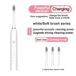 Electric Ultrasonic Toothbrush Six Speed Mode Home Soft Hair USB Charging Waterproof Adult Tooth Cleaner Automatic Couple Set- - Image 9