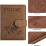 Passport Holder for Travel Essentials  Passport Wallet Cover Case for Travel  Accessories,Passport Book Holders for Women/Men - Image 4