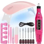 LINMANDA Professional USB Electric Nail Drill Polish File Kit with UV LED Nail Lamp Gel Manicure Dryer Lamp Acrylic Starter Set - Image 8