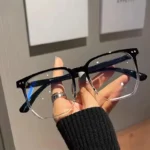 1/2/3 Pairs of Universal Fashion Glasses, Square-Framed Glasses, Fashionable Campus Style, Clear Black Frame, Back to School - Image 9