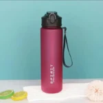 Sports Water Bottle with Time-Tracking Straw Leak Proof Locking Flip Cover for Easy Carry Ideal for Outdoor Adventures - Image 15