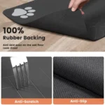 Pet Feeding Mat-Absorbent Pet Placemat Rubber Backing Quick Dry Water Mat for Dog Cat for Food and Water Bowl with Waterproof - Image 5