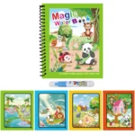 1pc Reusable Water Drawing Book Magic Water Book Mess-Free Magic Painting Pad with Refillable Water Pen Learning Education Toy - Image 17