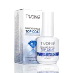 TWOING 15ml New Super Shine Top Coat Gel Nail Polish Diamond Topcoat No Wipe Sealer Gel Finish Manicure Nail Art Salon Quality - Image 7